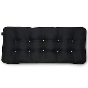 Classic 42 in. W x 18 in. D x 5 in. Thick Rectangular Indoor/Outdoor Bench Cushion in Black