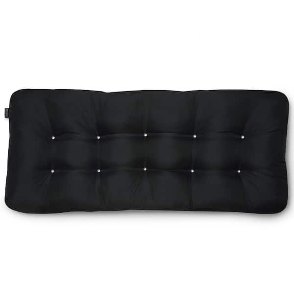 Classic Accessories Classic 42 in. W x 18 in. D x 5 in. Thick Rectangular Indoor/Outdoor Bench Cushion in Black