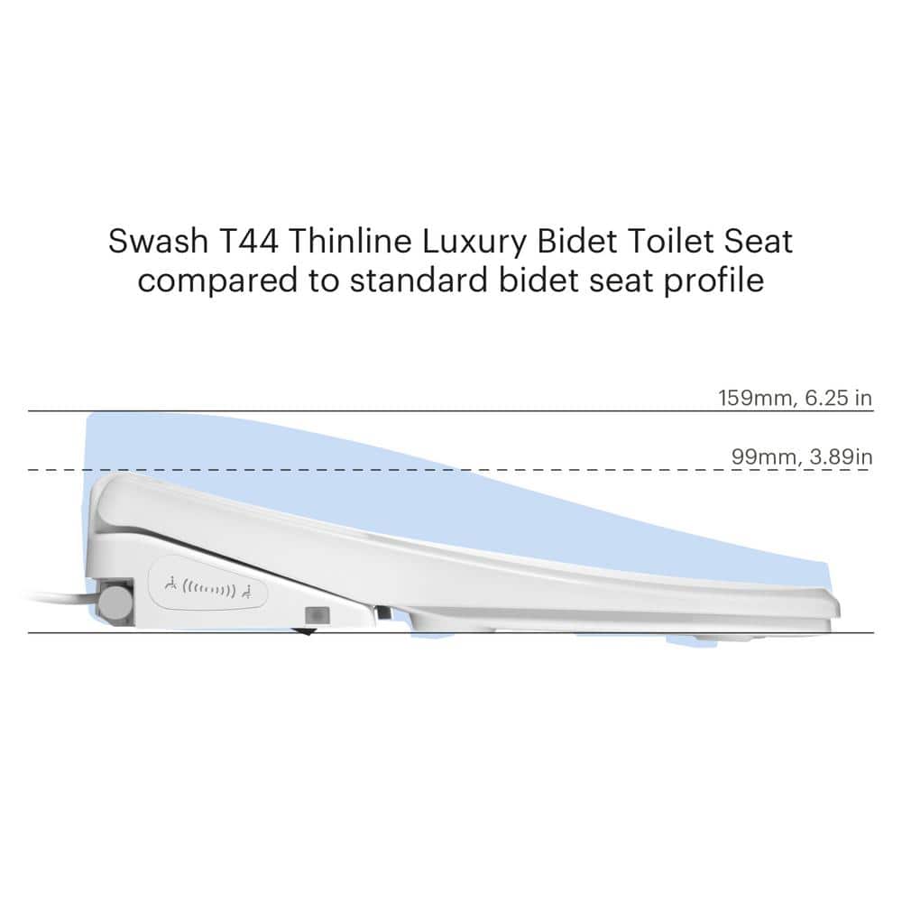Swash Thinline T44 White Luxury Bidet Toilet Seat with Remote