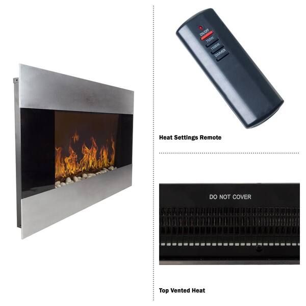 Stainless Steel Freestanding Fireplace Heat Reflector by Stainless