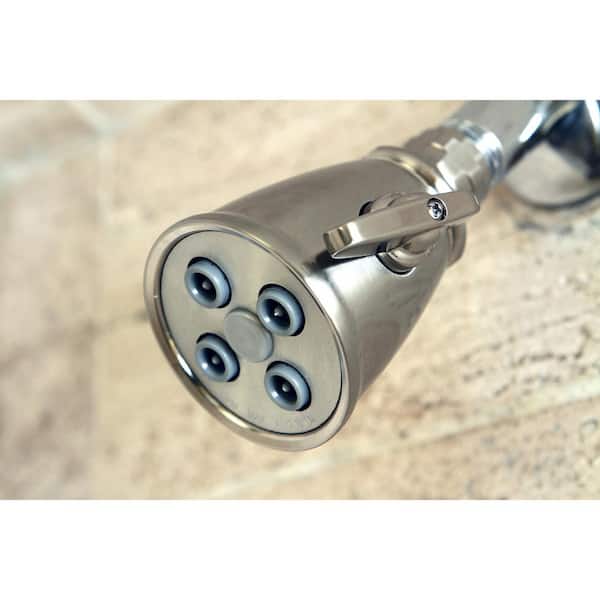 3-Spray 2.3 in. Single Wall Mount Fixed Shower Head in Brushed Nickel