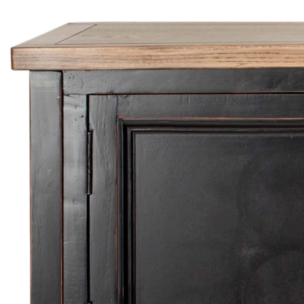 Charlotte 46" Black and Oak Transitional Sideboard