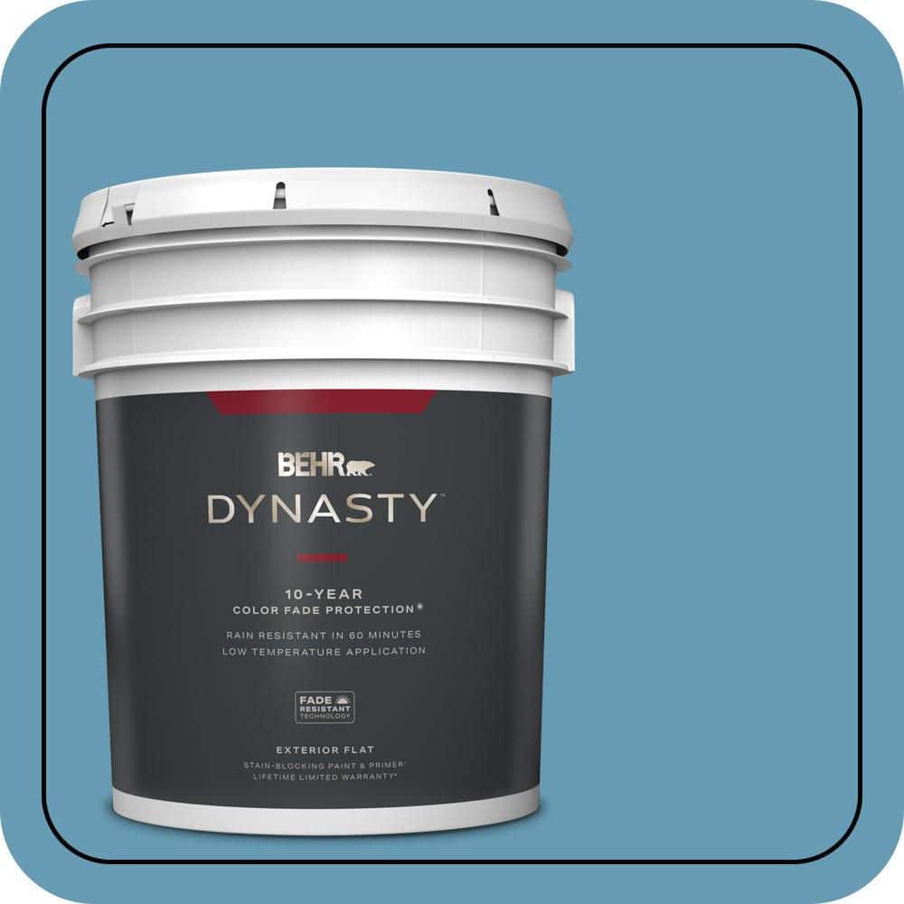 5 gal. #S490-4 Yacht Blue Flat Exterior Stain-Blocking Paint & Primer price history on PriceWatchPro