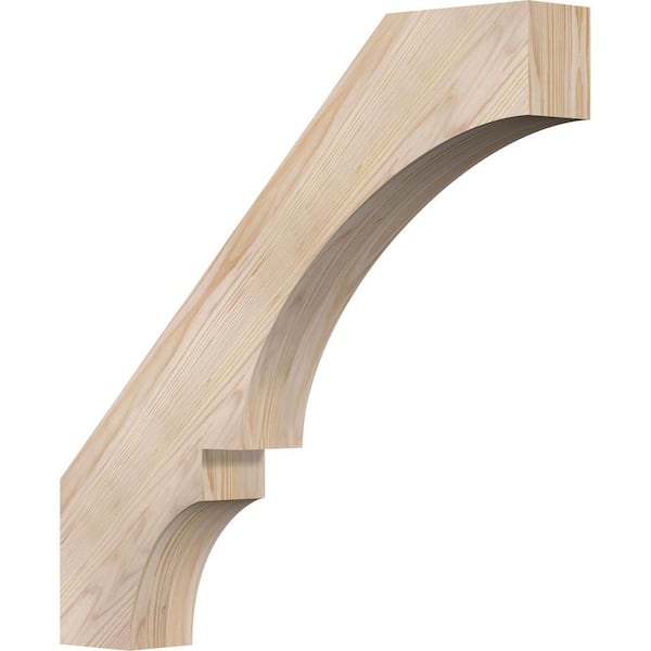 3 1/2"W x 24"D x 24"H Balboa Smooth Knee Brace, Douglas Fir