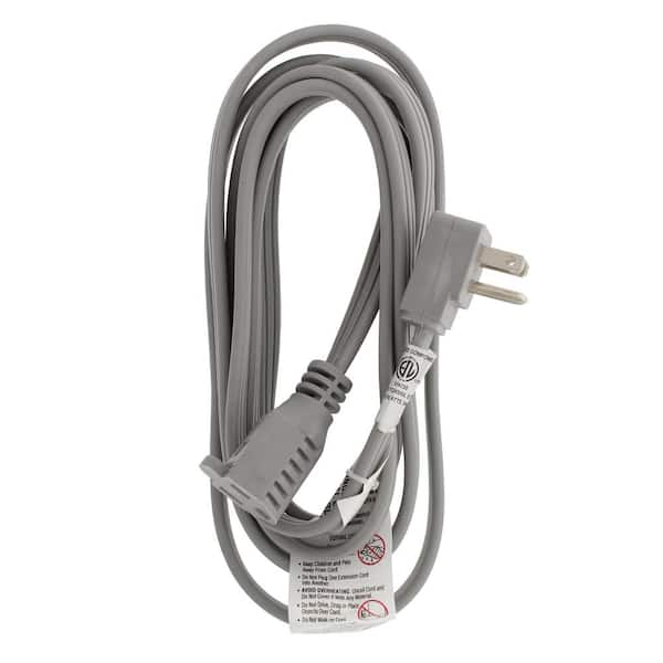 BRIGHT-WAY 9 ft. 16-Gauge 2-Conductor Indoor Appliance Extension Cord in Grey