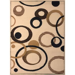 Hip Hop Ivory 5 ft. x 7 ft. Indoor Area Rug