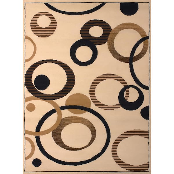 United Weavers Hip Hop Ivory 5 ft. x 7 ft. Indoor Area Rug