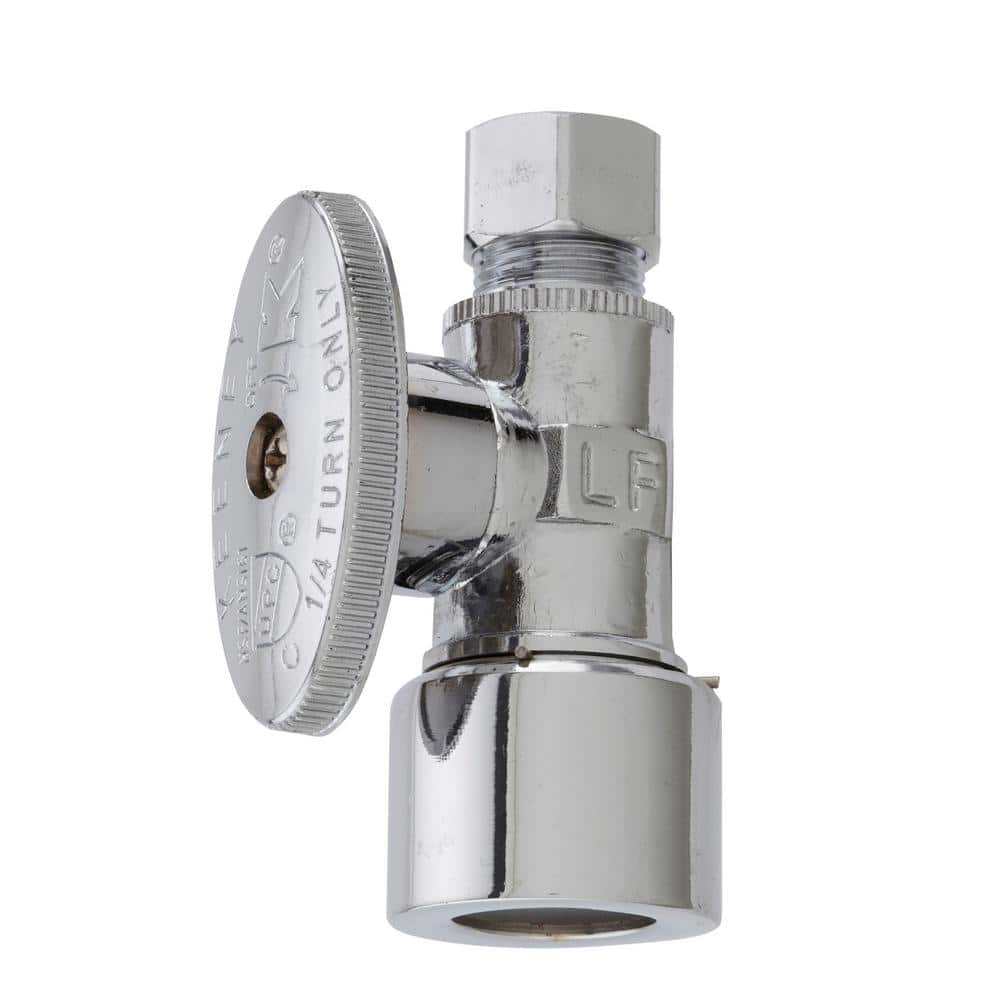 KEENEY 5/8 in. x 3/8 in. Quick Lock Quarter Turn Straight Valve in