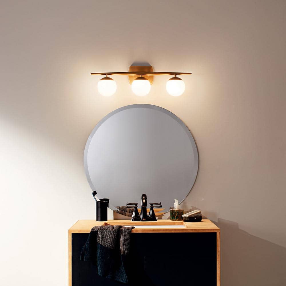 Jasper 24.5" Chrome 3-Light Halogen Mid-Century Vanity Light