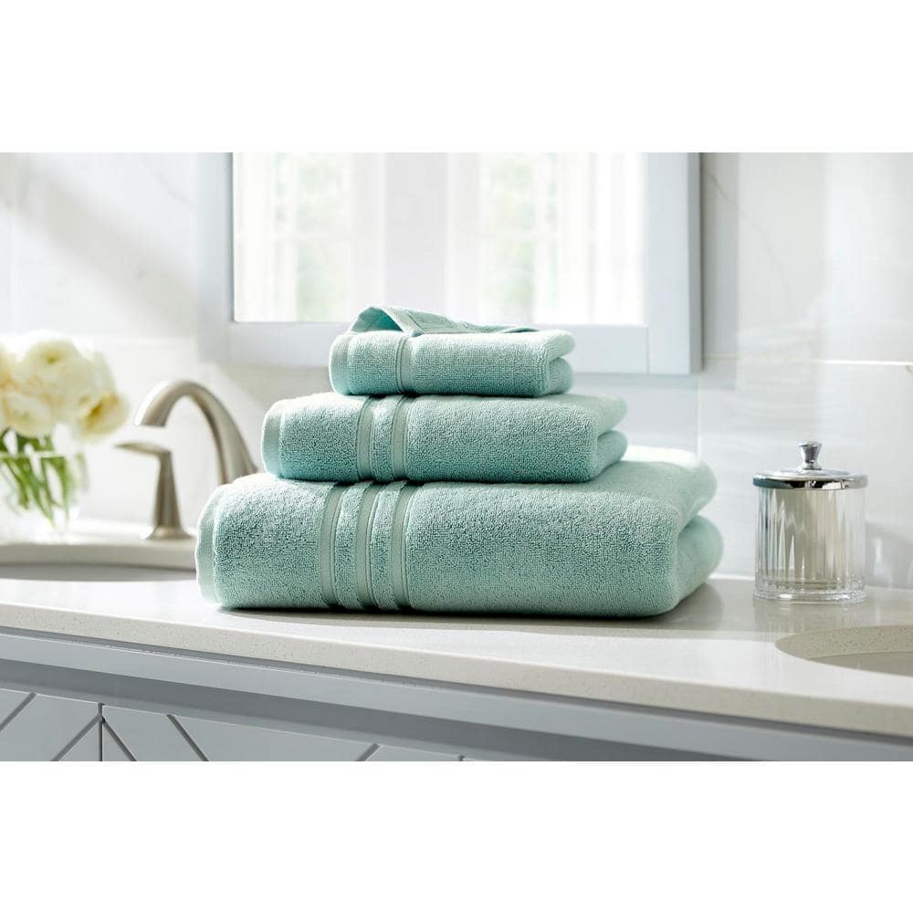 Home Decorators Collection Turkish Cotton Ultra Soft Aqua Blue Bath Towel NHV 8 0615 BA The Home Depot