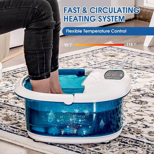 4 Rollers offers Bubble Heating Foot Spa Massager