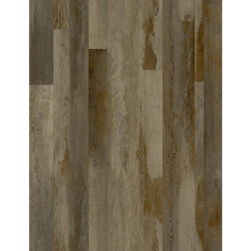 Take Home Sample -Weekend Warrior 7 in. W Fumed Distressed Wood Peel and Stick Luxury Vinyl Plank Wall and Flooring price history on PriceWatchPro