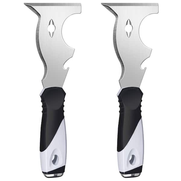 10 in 1 Putty Knife Set, Multi-Use Painters Tool with Taping, Scraper, Hammer End and Spackle Functions (2-Pack)