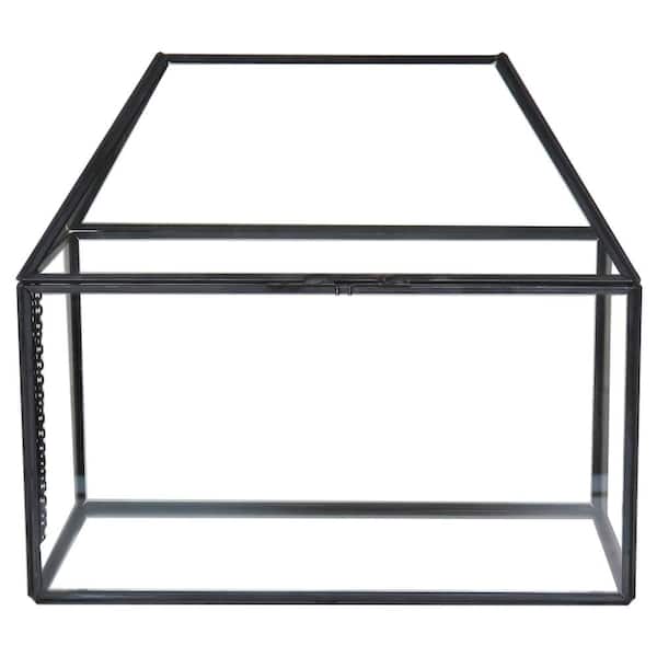 Hampton Bay 8.5 in. Metal and Glass Outdoor Patio Terrarium