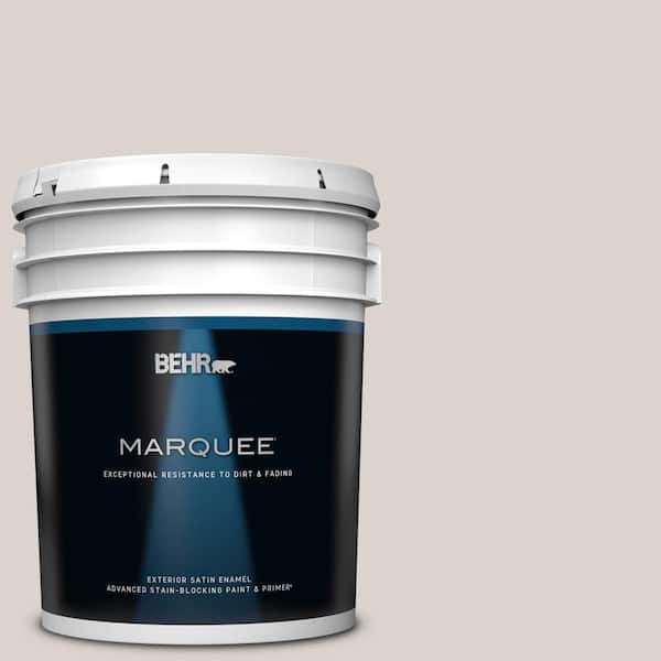 BEHR MARQUEE 5 gal. #780A-2 Smoked Oyster Satin Enamel Exterior Paint & Primer