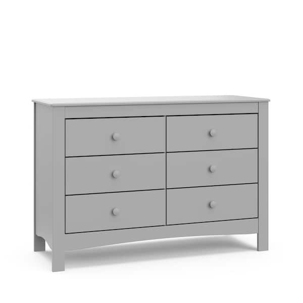 grey childrens dresser Child Craft Westgate 6-Drawer Double Dresser