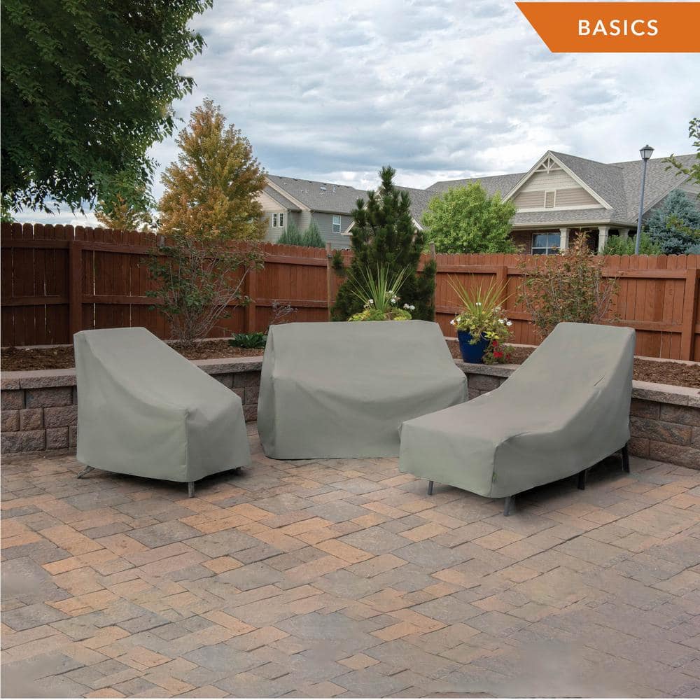 Sage Green Weather-Resistant Patio Chaise Lounge Cover, 76" x 27" x 30"