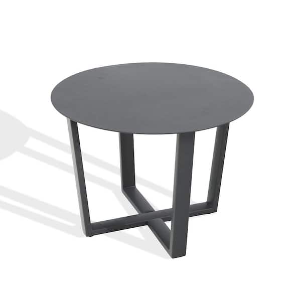 ULAX FURNITURE Round Aluminum Outdoor Side Table