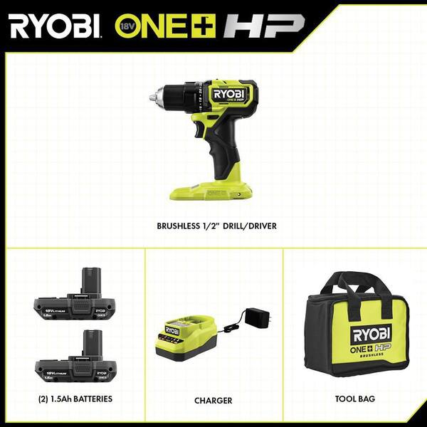 thumbnail image 2 of Ryobi 18V Cordless Drill – 1/2 Inch Chuck – Replacement Part 690033084 / 670794009 – Fits P270, P271, P208, P277 2 of 6