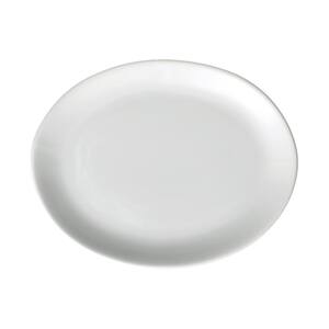 Buffalo 11 in. x 8-1/2 in. White Porcelain Narrow Rim Oval Coupe Platter (12-Piece)