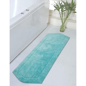 Waterford Collection 100% Cotton Tufted Bath Rug, 22 in. x60 in. Runner, Turquoise