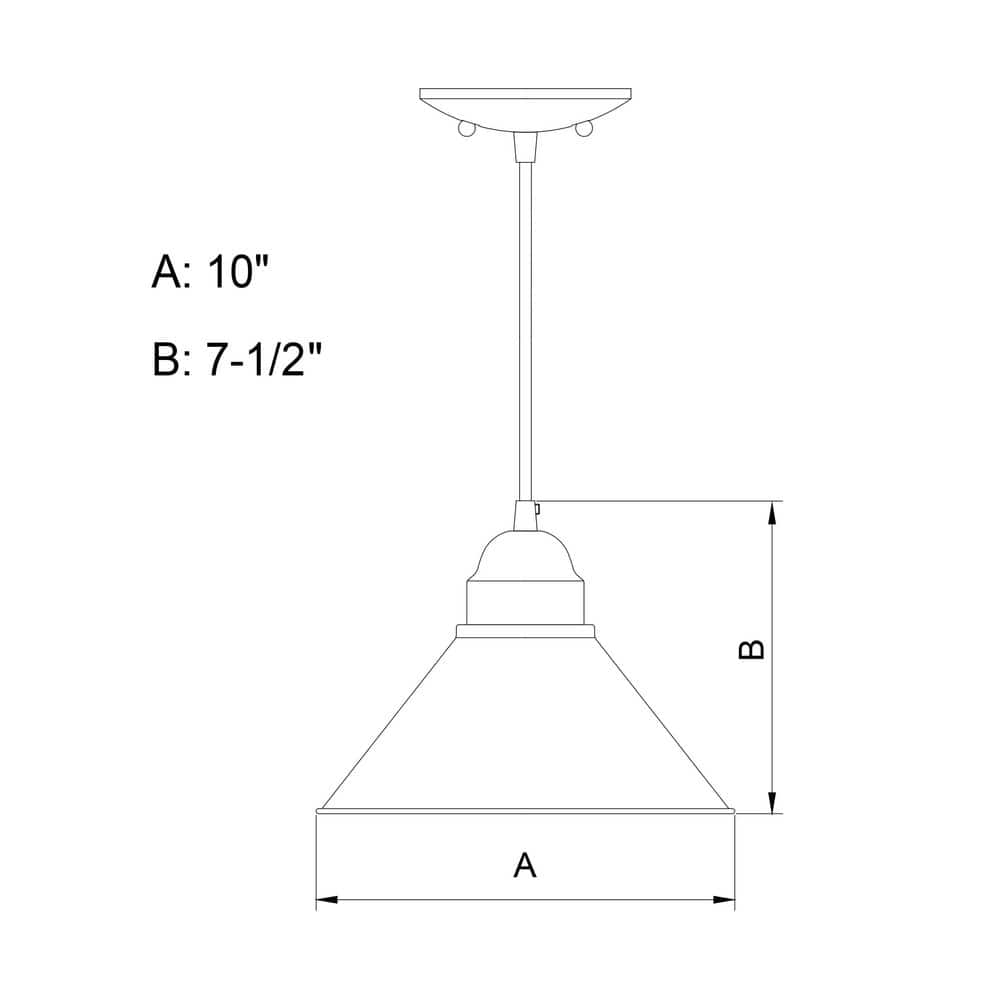 Aged Iron and Gold Farmhouse 10" Outdoor Pendant Light