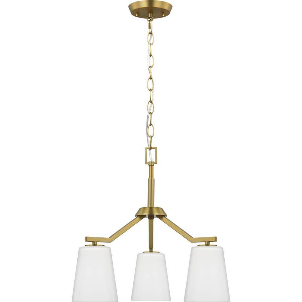Vertex Brushed Gold and Nickel Convertible Chandelier with Etched Glass Shade