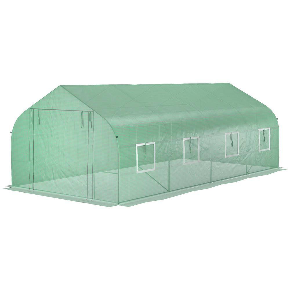 20 ft. x 10 ft. x 7 ft. Walk-In Tunnel Greenhouse Planter with Zippered Mesh Door and Galvanized Steel Frame price history on PriceWatchPro