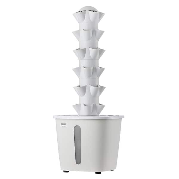 Hydroponic Tower, 30 Pods 6 Tiers Hydroponics Growing System Kit with App Control, Vertical Home Garden with Pump