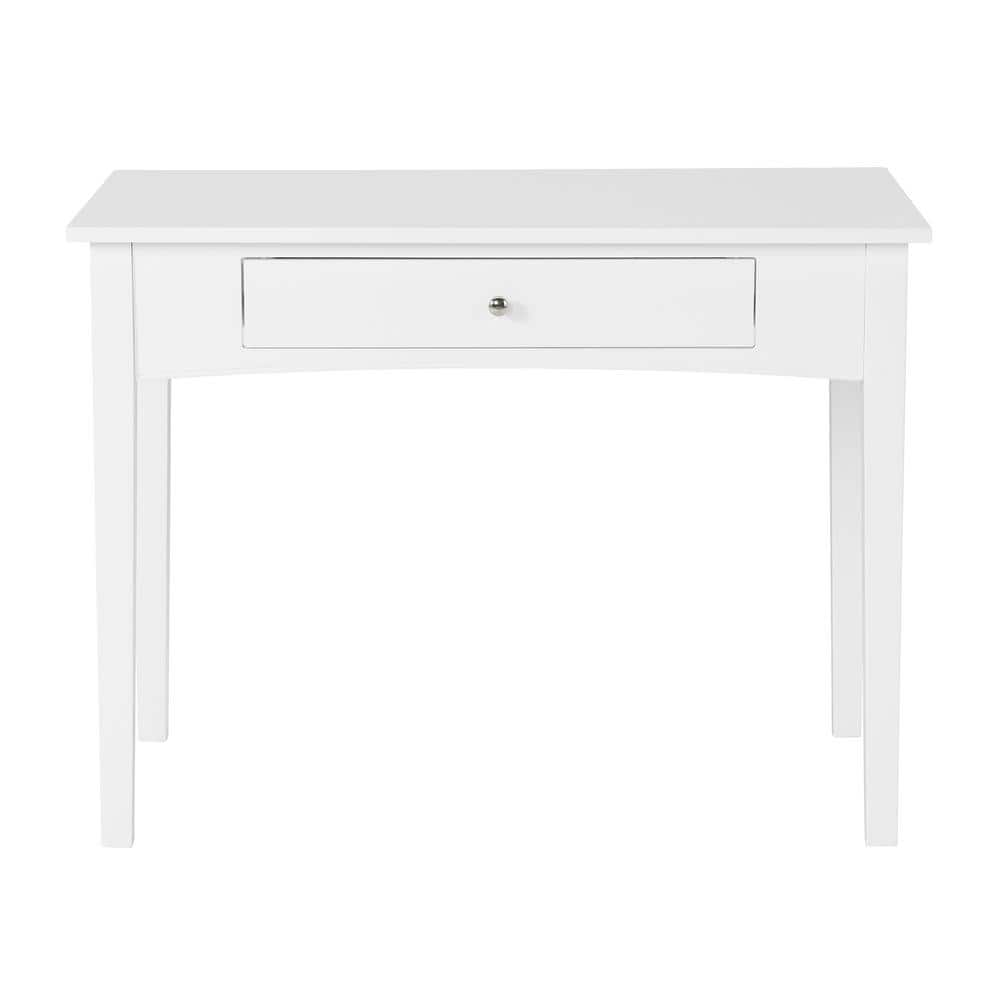 Alaterre Furniture Shaker Cottage 40 in. wide Rectangular White Wood Writing Desk