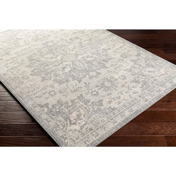 Zillah Gray 5 ft. Round Indoor Area Rug