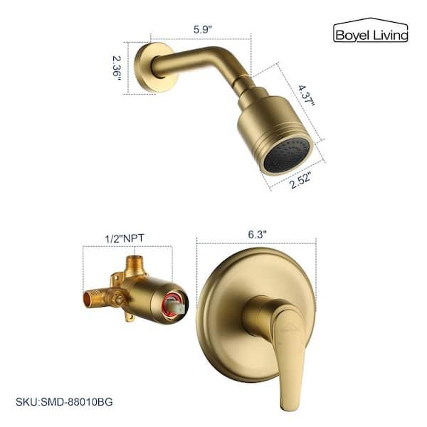 Store all your shower supplies with this Balljoint rose gold