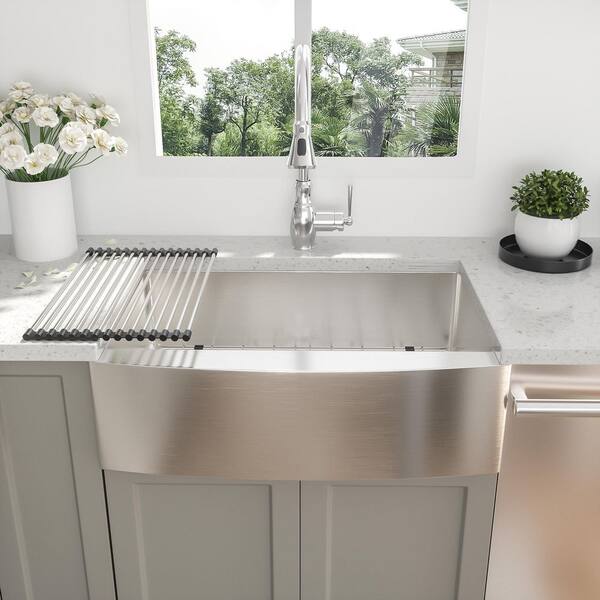 Beslend 32'' L Undermount Single Bowl Stainless Steel Kitchen Sink