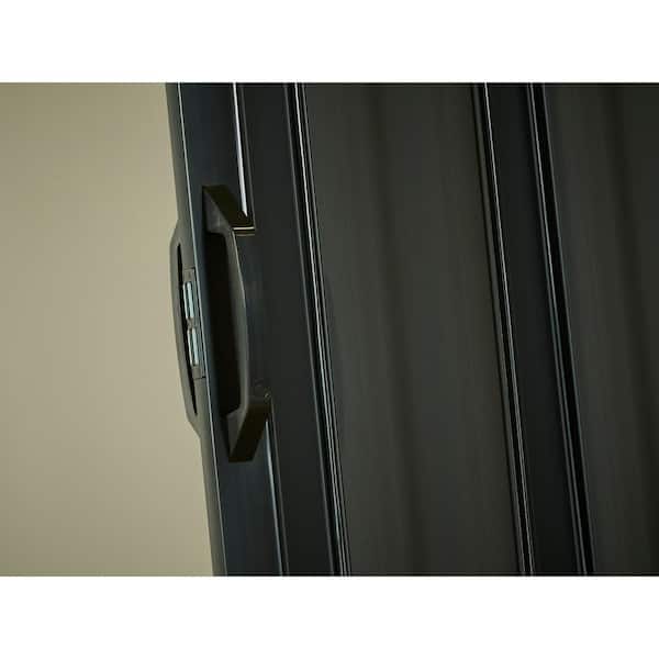 Spectrum Sienna 36 in. x 80 in. Black Vinyl Accordion Door with