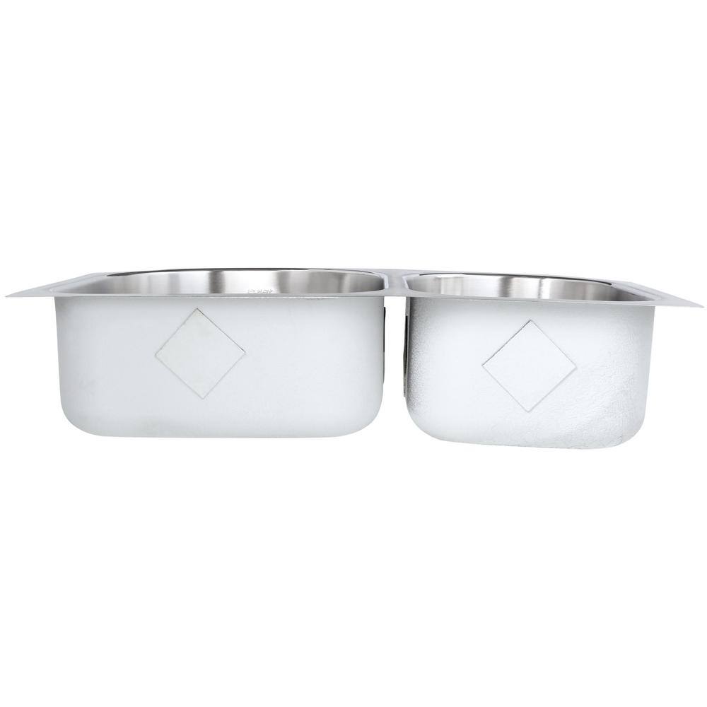 Lustertone 31" Stainless Steel Double Basin Undermount Kitchen Sink