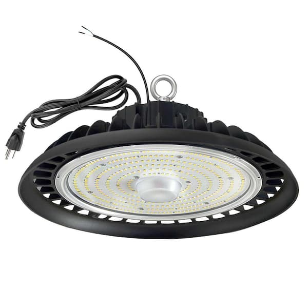 JONATHAN Y 12 in. 200-Watt Equivalent Integrated LED Black High Bay Light  Indoor/Outdoor UFO Light with 26000 Lumens 5000K JYL9801A - The Home Depot