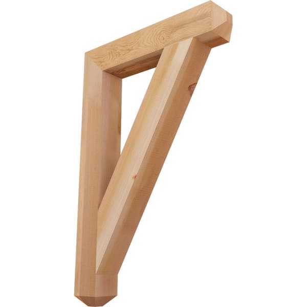 Ekena Millwork 3.5 in. x 36 in. x 24 in. Western Red Cedar Traditional Craftsman Smooth Bracket
