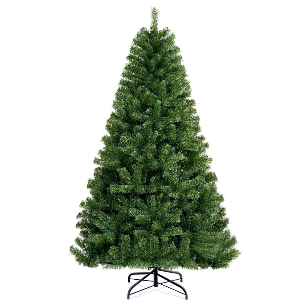 JEAREY 6 ft. Green Unlit Artificial Classic Christmas Tree CT6HDGREEN The Home Depot