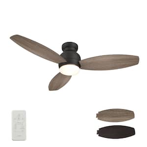 Honeybee 52 in. Dimmable LED Indoor/Outdoor Black Smart Ceiling Fan with Light and Remote, Works with Alexa/Google Home