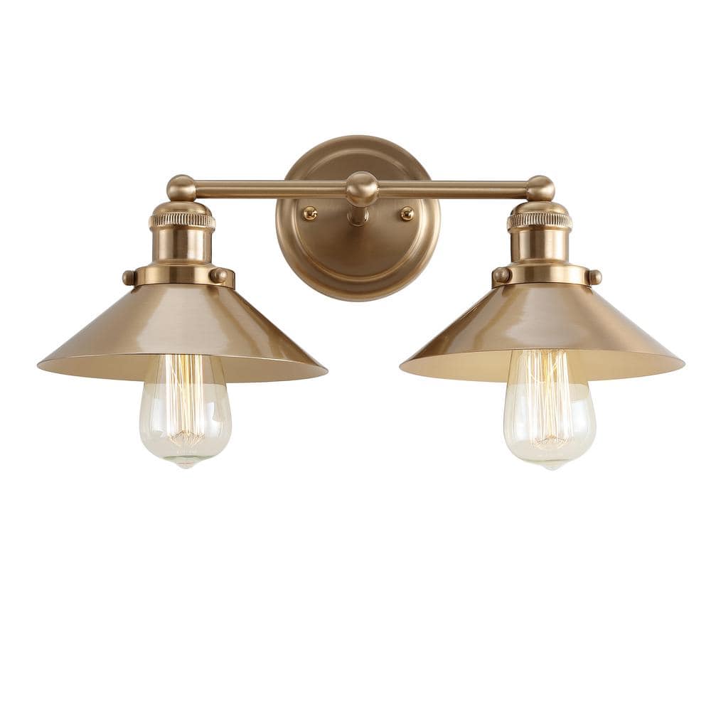 Elegant July 17.5" Brushed Brass Gold LED Vanity Light