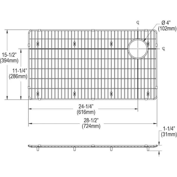 Elkay crosstown sink grid sale