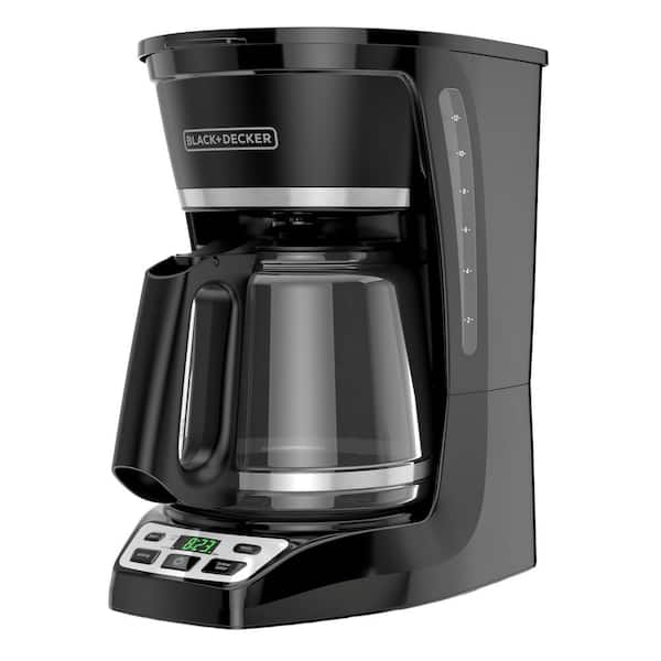BLACK+DECKER 12-Cup Black Drip Coffee Maker Programmable