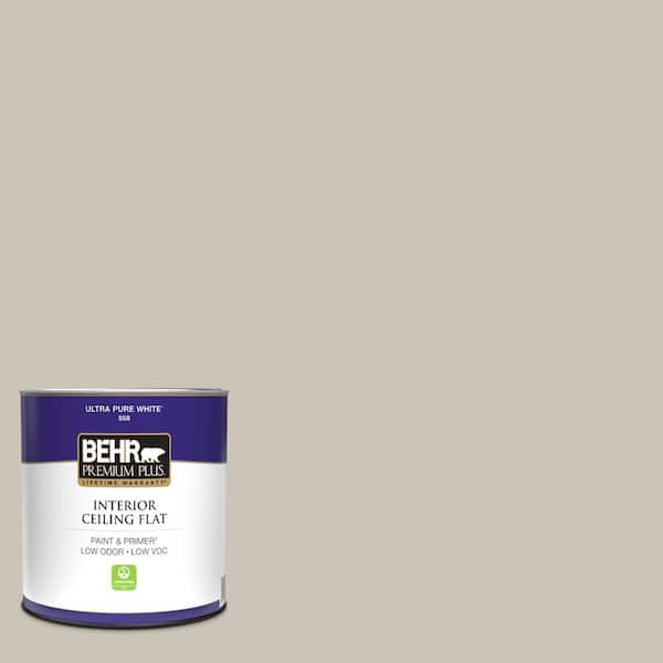 BEHR PREMIUM PLUS 1 qt. Designer Collection #DC-009 Vintage Pewter Ceiling Flat Interior Paint