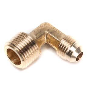 5/16 in. Flare x 3/8 in. MIP Brass Flare 90 Degree Elbow Fitting (5-Pack)