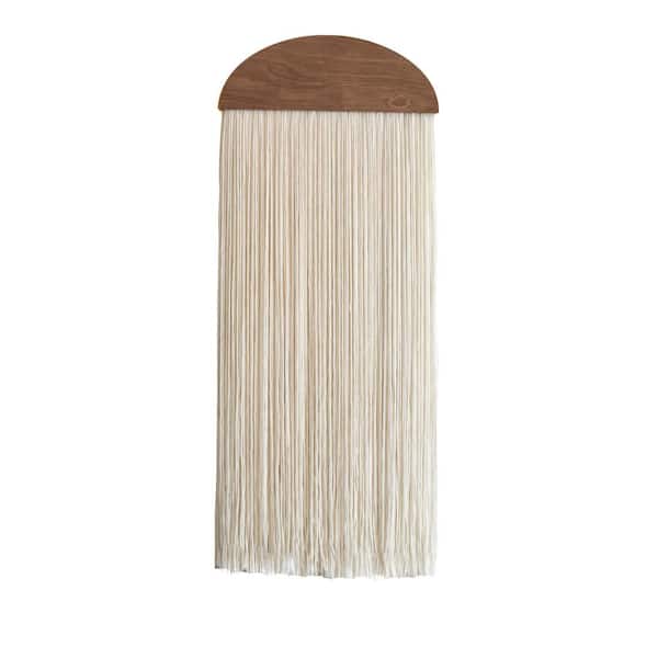 Unbranded 18 in. x 40 in. Boho Chic Half Oval Fiber Art Wall Hanging