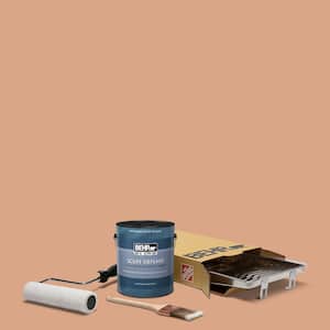 1 gal. #PPU3-10 Nairobi Dusk Extra Durable Satin Enamel Interior Paint and 5-Piece Wooster Set All-in-One Project Kit