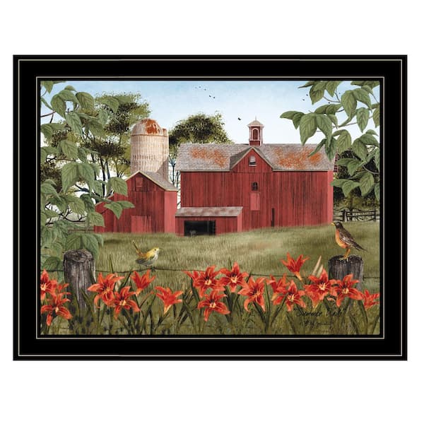 Summer Days in by Billy Jacobs 1-Piece Black Frame Printed Wall Art Scenic Poster Art Print 21 in. x 15 in.