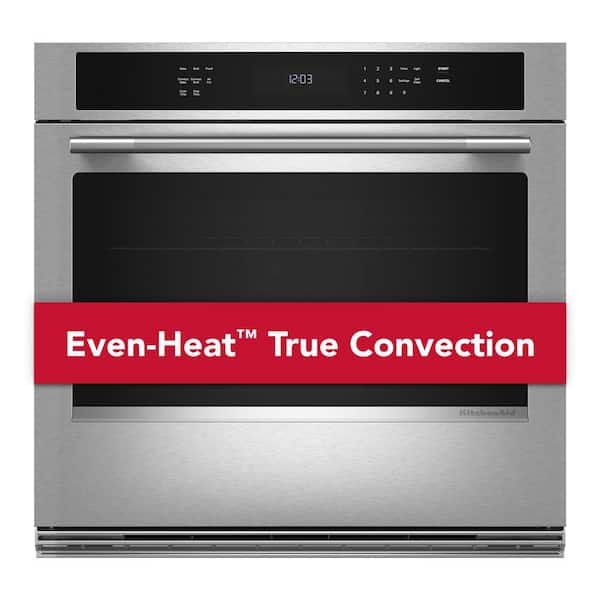 30 in. Single Electric Wall Oven with Air Fry Mode in PrintShield Stainless