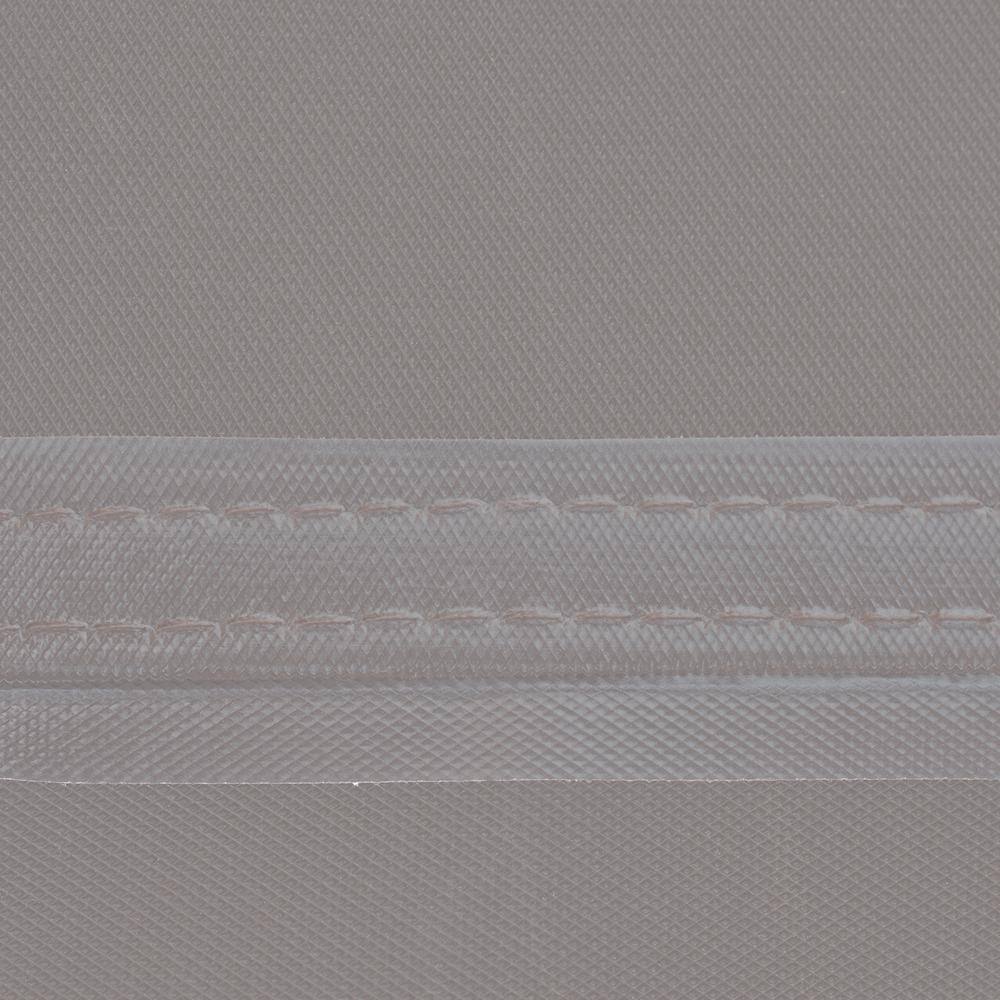 Grey Waterproof Square Fire Pit Cover with Sporty Webbed Accent