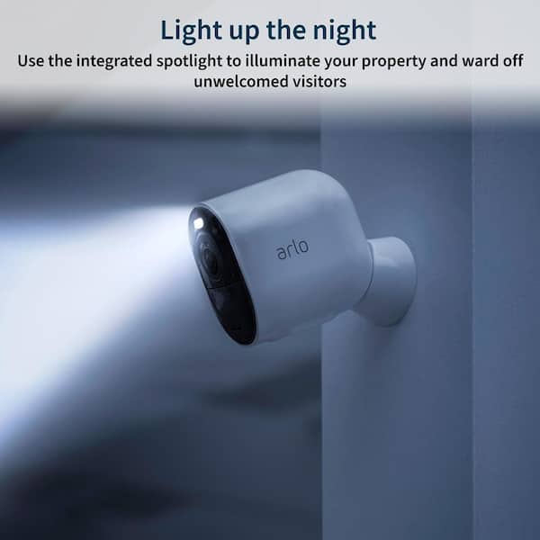 Arlo Ultra 2 Spotlight Camera Wireless, 4K Video and HDR, Color Night Vision, 2-Way Audio, Add-on Camera Only, Black VMC5040B-200NAS - The Home Depot